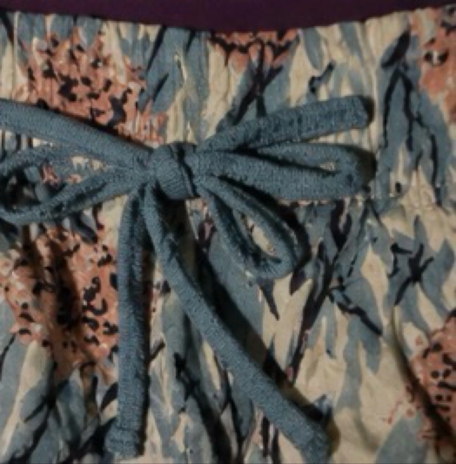Esmara Short de noche floral azul y rosa talla 44/46 con cintura elástica cómoda – photo 5